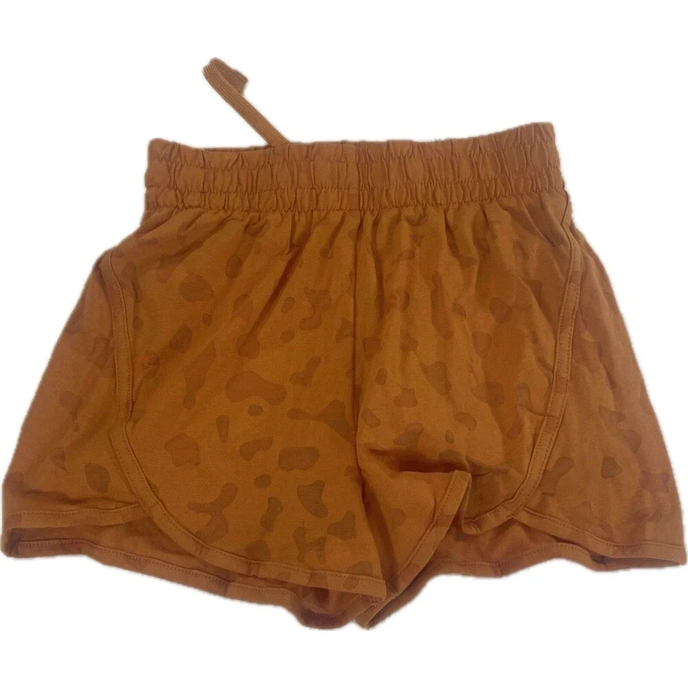 NIKE Girl's Shorts Size Small Dri-Fit Knit High-Rise Orange NWT